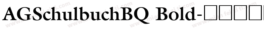 AGSchulbuchBQ Bold字体转换